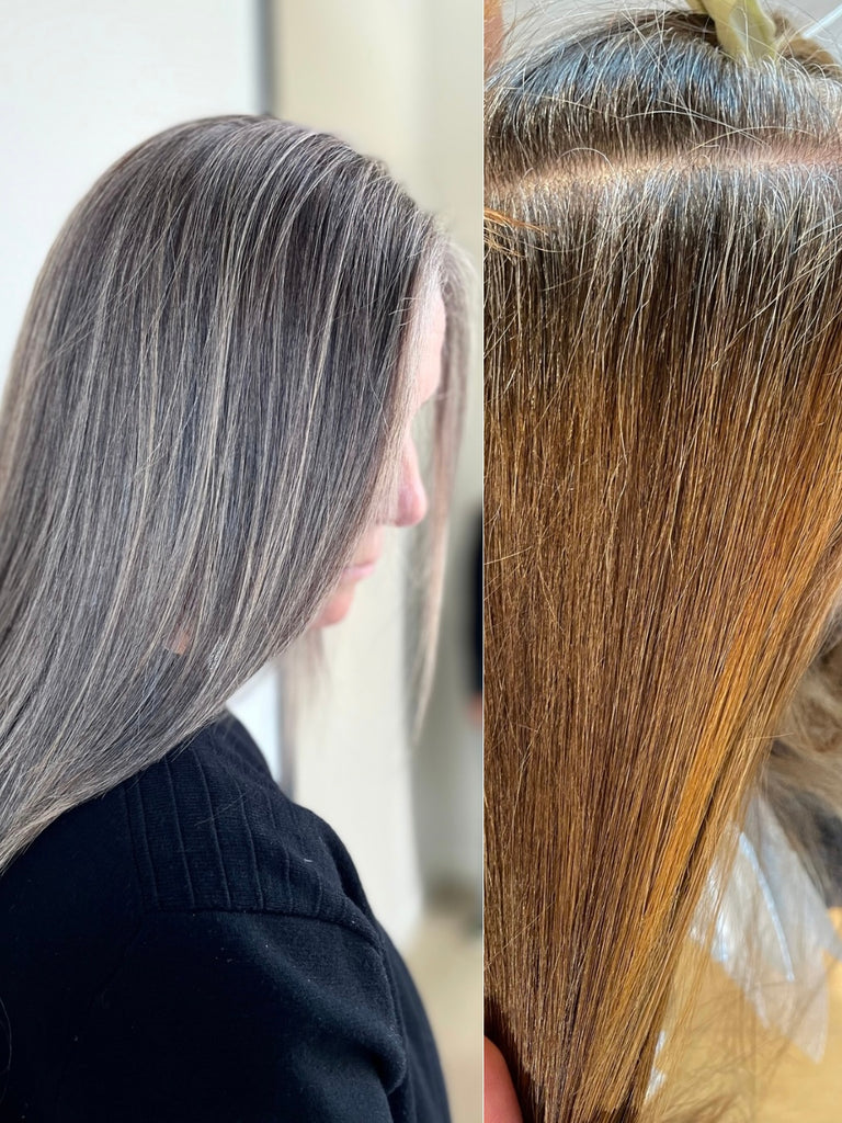 Greyblending NB Foilayage Opleidingen door Nancy Buyens | Foilayage voor Blondines en Brunettes in Antwerpen | Leer Teasy Technieken, Airtouch Foilayage, Face Frame Foilayage, Tonen & Rootshadow en meer. Ontdek onze opleidingen en online cursussen voor kappers. Schrijf je in en word een expert in folietechnieken met Nancy Buyens!